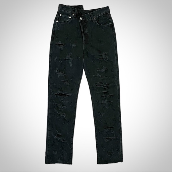 Agolde Criss-Cross Straight Jeans in Feverish - Size 25 - Picture 2 of 13